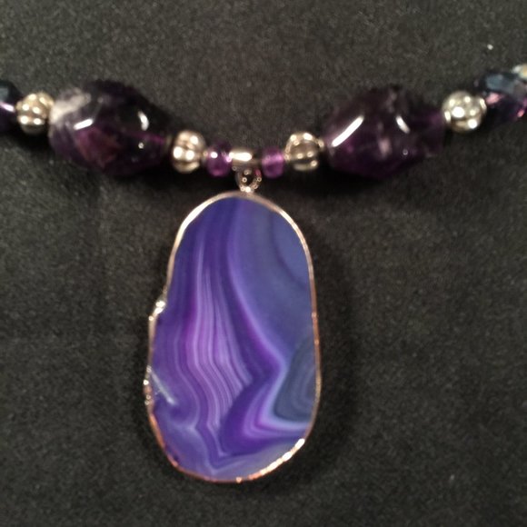 Amethyst parure 3 item set - Picture 4 of 8